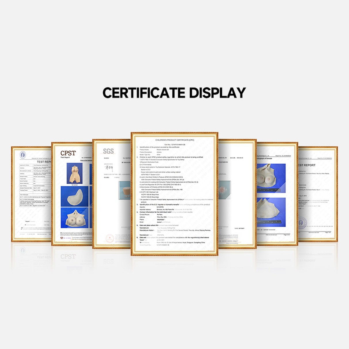 Certificates about silicone bra inserts Certificates about silicone bra inserts